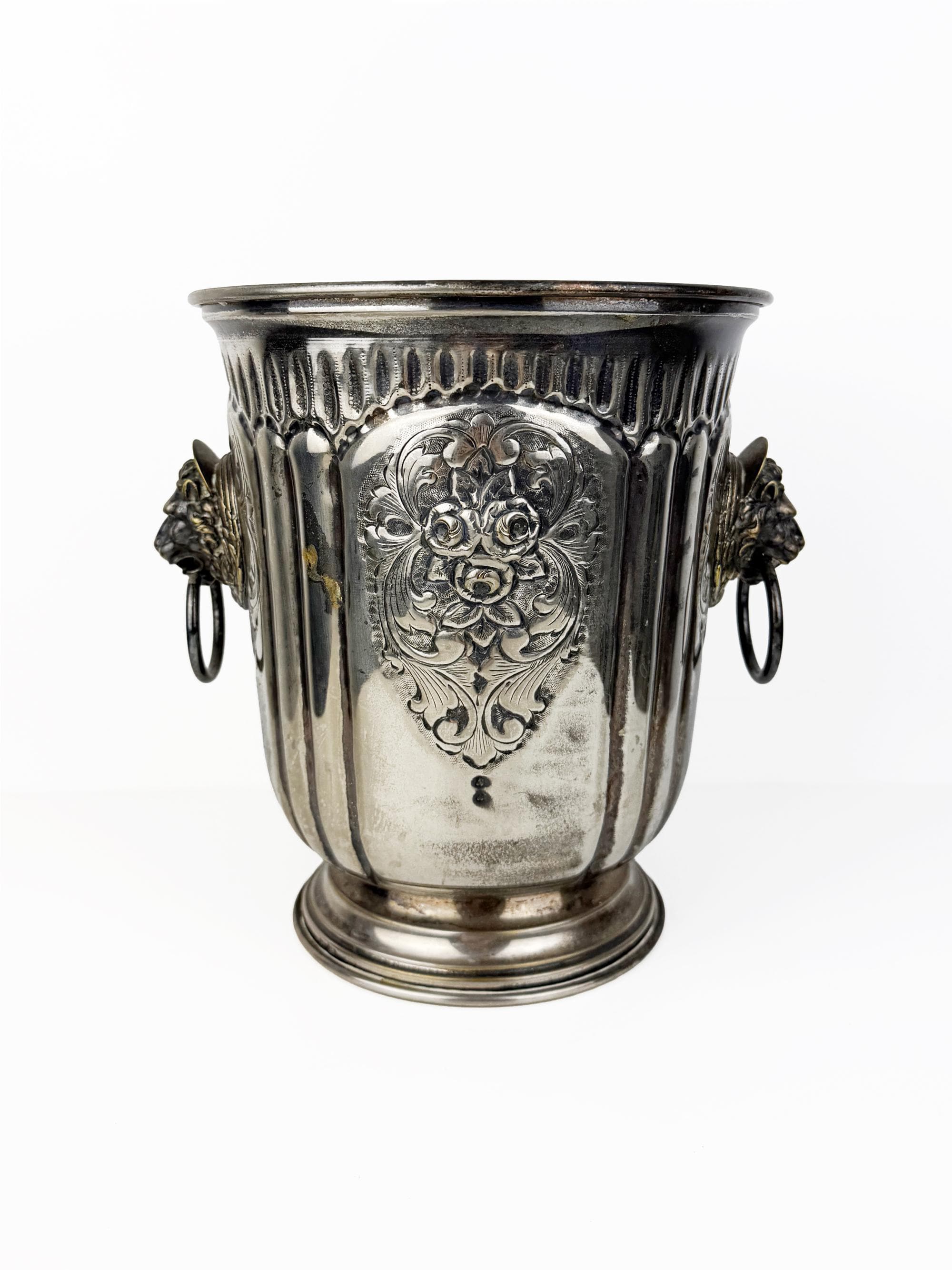 Silver Lions Head Ice Bucket - Etsy