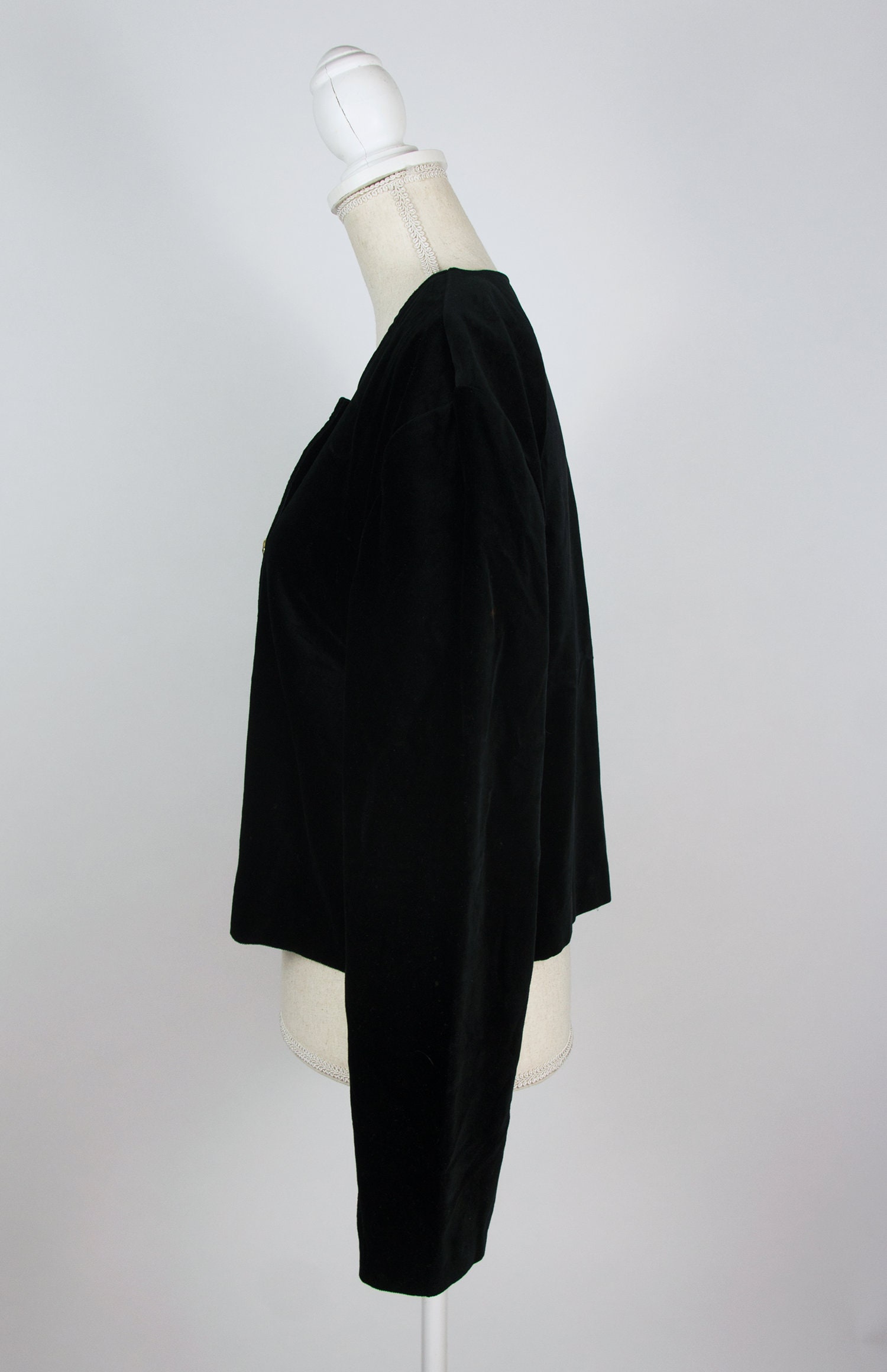 Vintage Black Velvet Blazer Double Breast Blazer Vintage - Etsy