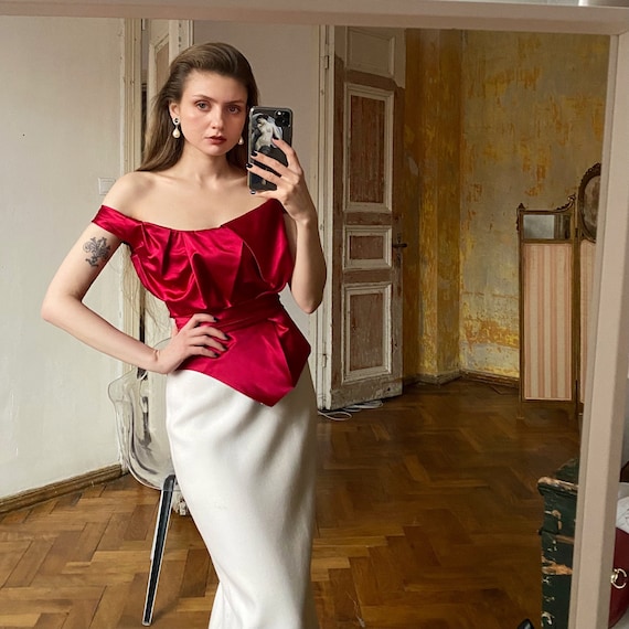 Vivienne WESTWOOD Corset, Red Silk Corset Top