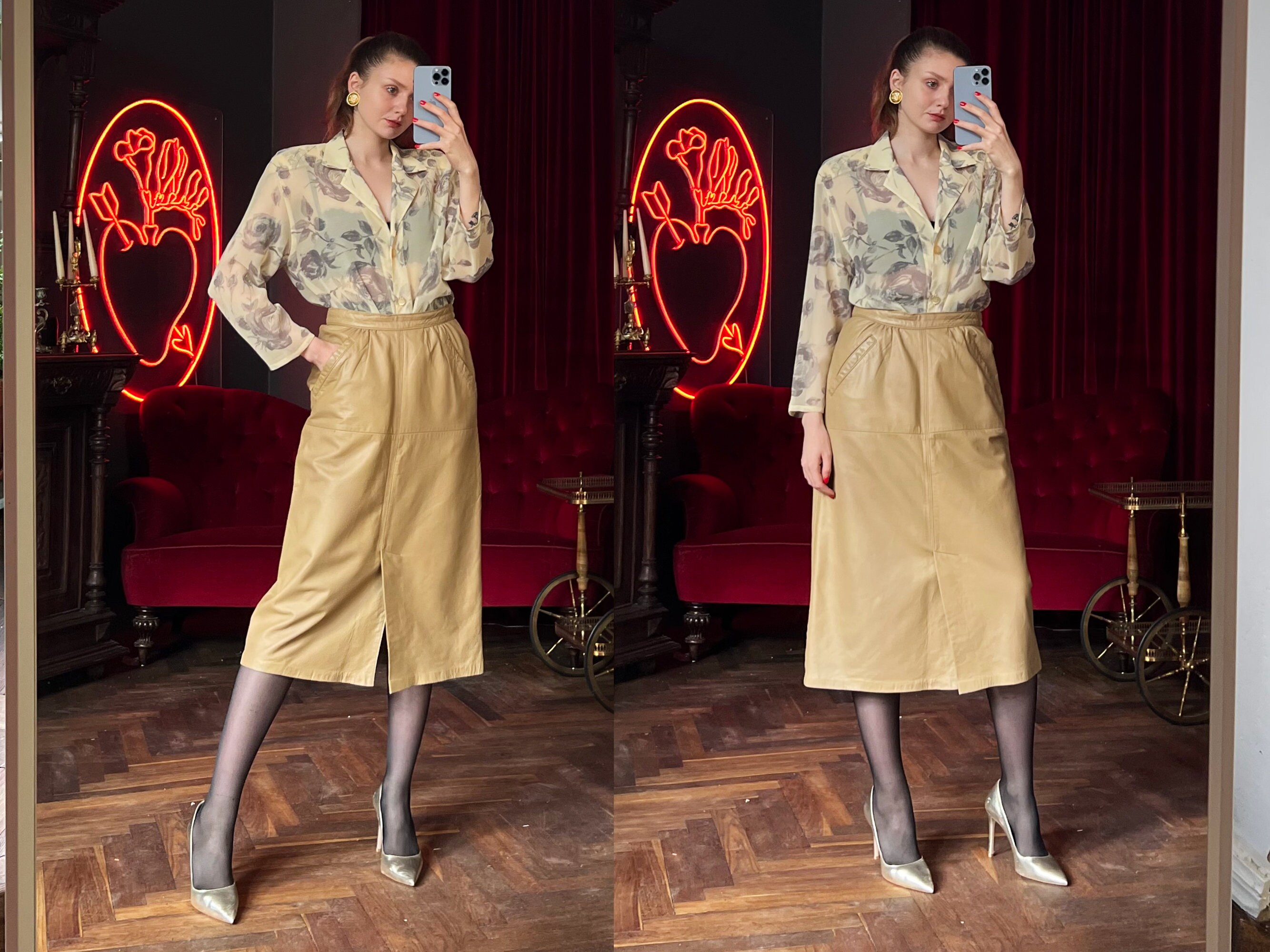 Vintage Guy Laroche leather skirt – IndigoStyle Vintage