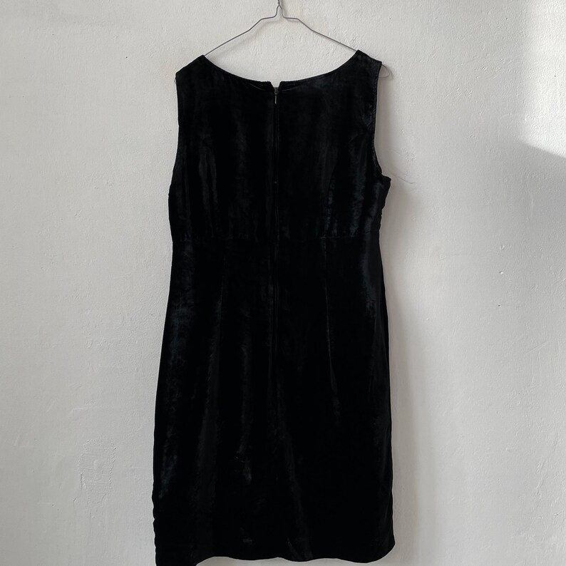 Vintage Black Velvet Mini Dress Short Evening Dress - Etsy