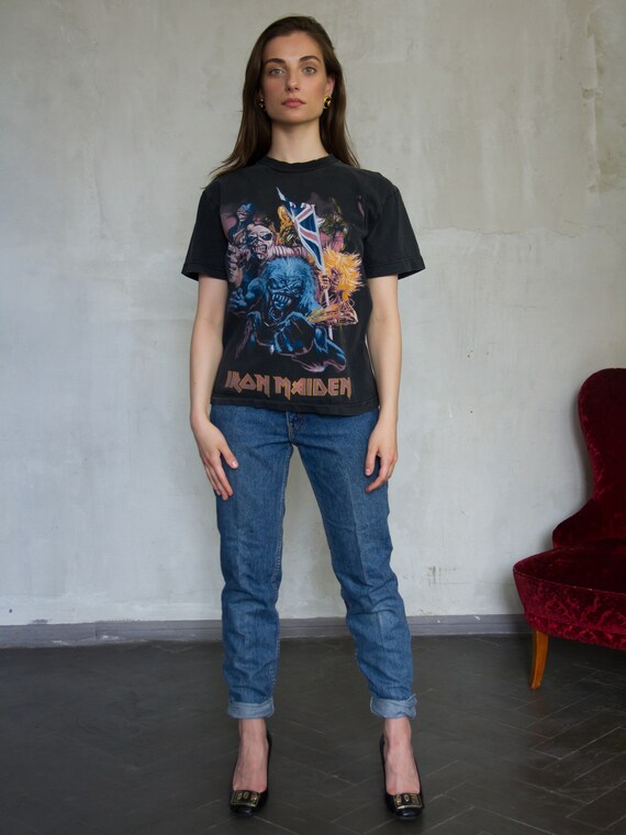 Vintage Iron Maiden Shirt, Grunge Graphic Tee