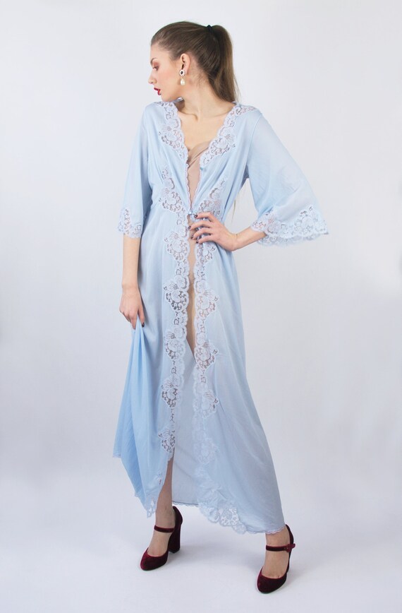 blue night gown