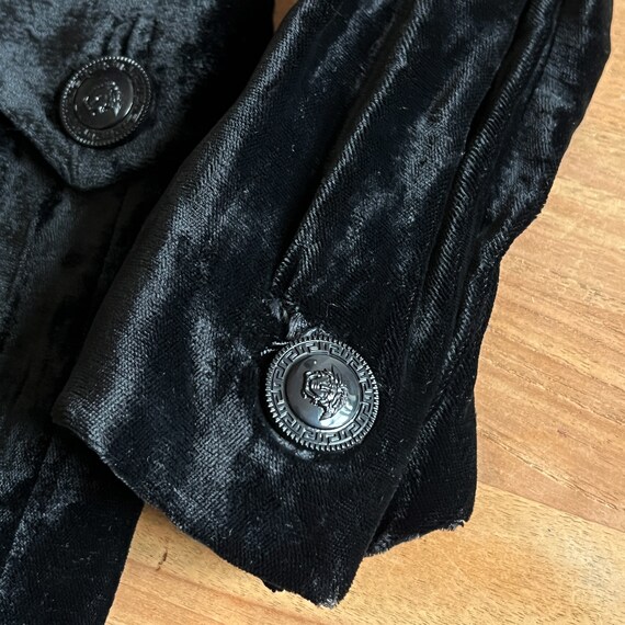 1990's Gianni VERSACE Velvet Jacket, Black Velvet… - image 9