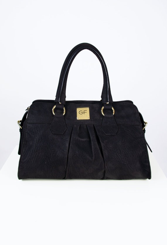 GF FERRE Handbag | Ferre Bag | Black Faux Leather