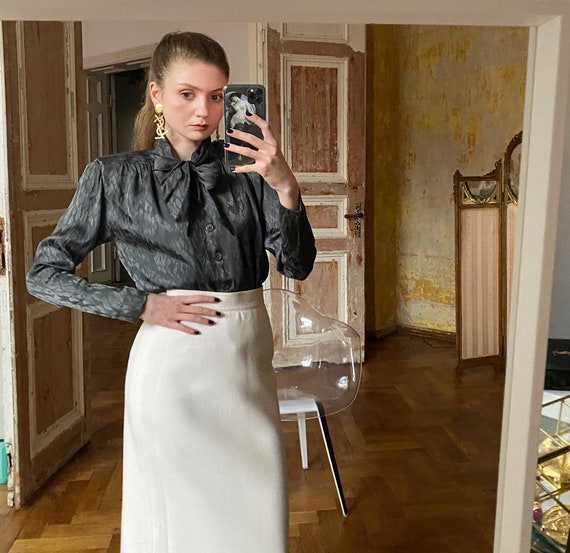 Vintage Yves Saint Laurent Blouse, 70s YSL Rive Ga