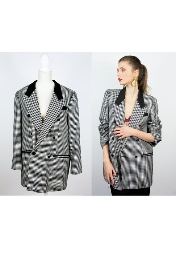 vintage houndstooth blazer
