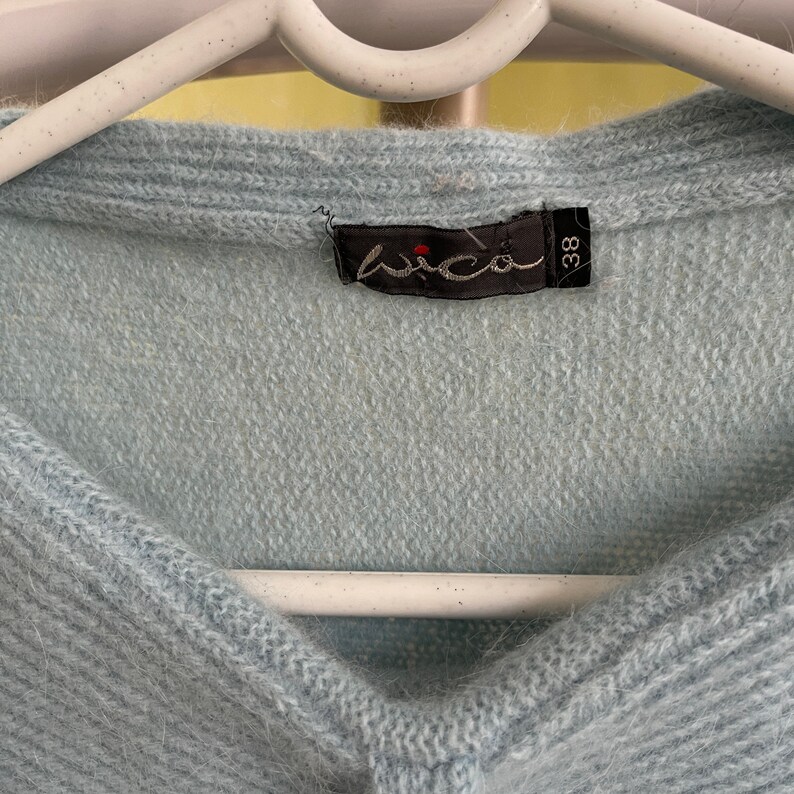 Vintage Angora Sweater Baby Blue Soft Angora Pullover Jumper Etsy