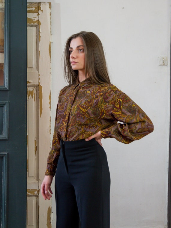 Vintage Cacharel Liberty Blouse, Paisley Shirt