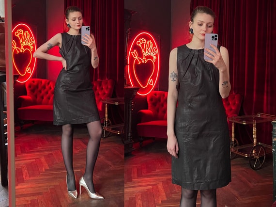 Genuine leather mini best sale dresses