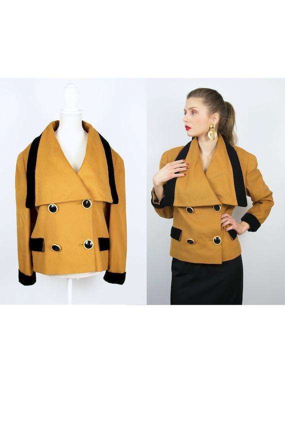Vintage Camel Jacket | Double Breast Jacket Mustar