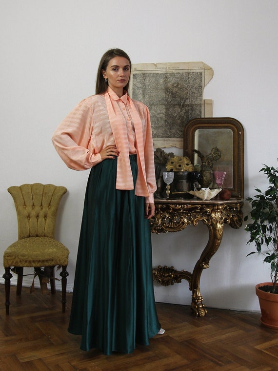 Vintage Pussybow Blouse, Pink Pussy Bow Top