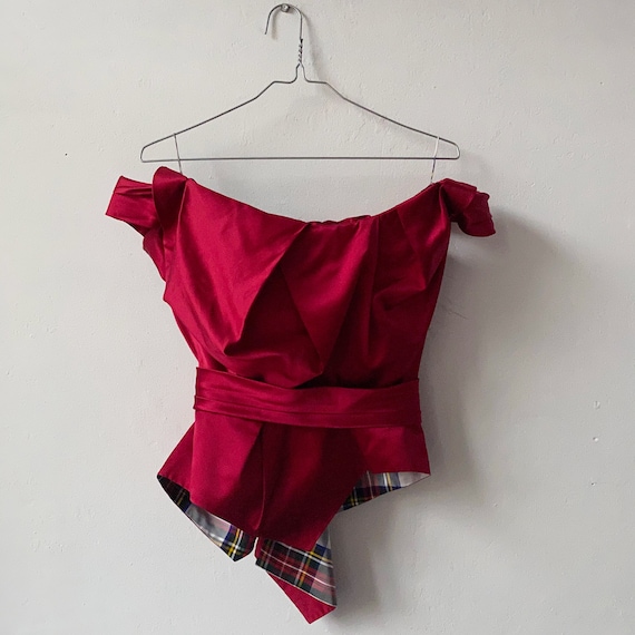 Vivienne WESTWOOD Corset, Red Silk Corset Top - image 8