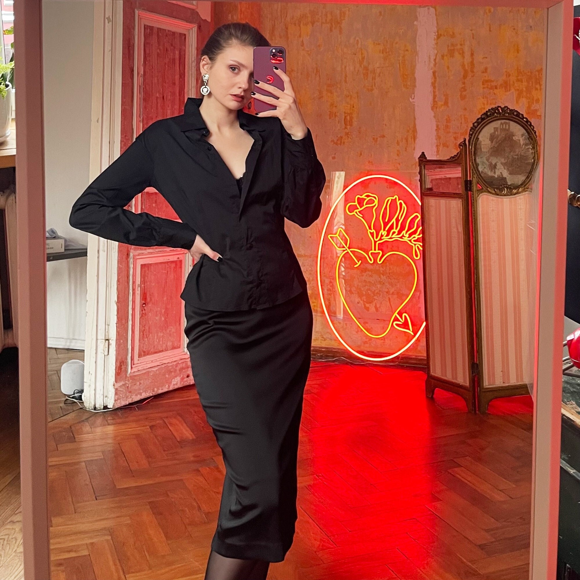 Jean Paul GAULTIER Shirt Black Cotton 