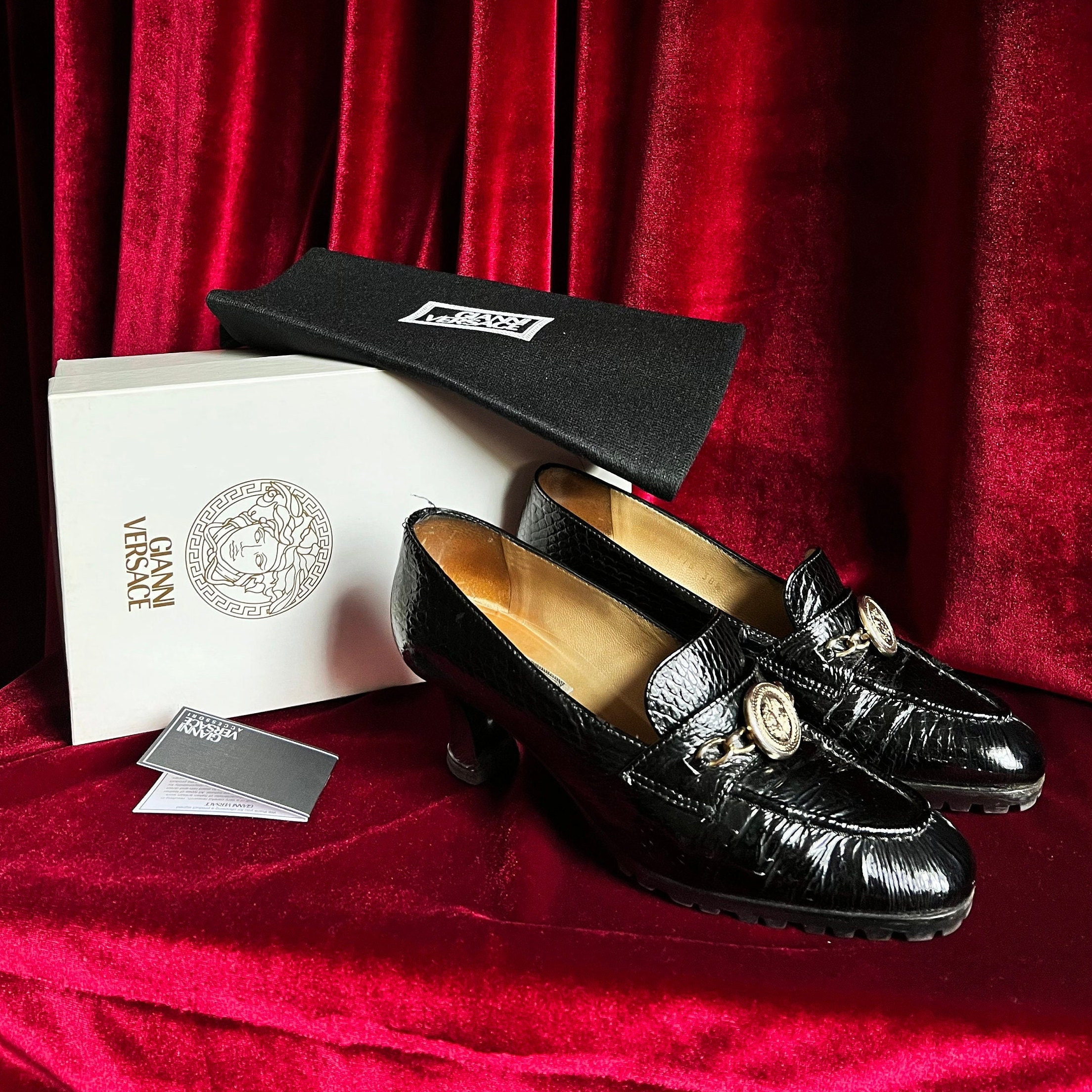 Zapatos vintage Gianni VERSACE EU 38.5 US Etsy