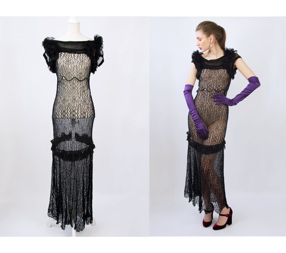 long black lace nightgown