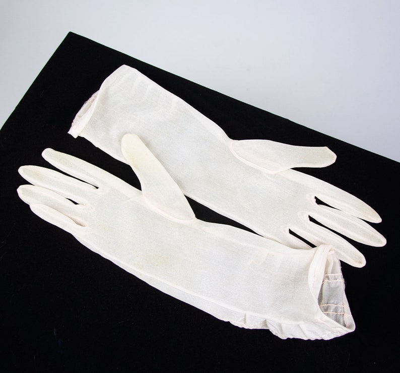 Vintage Sheer Gloves White Sheer Gloves White Lace Gloves | Etsy