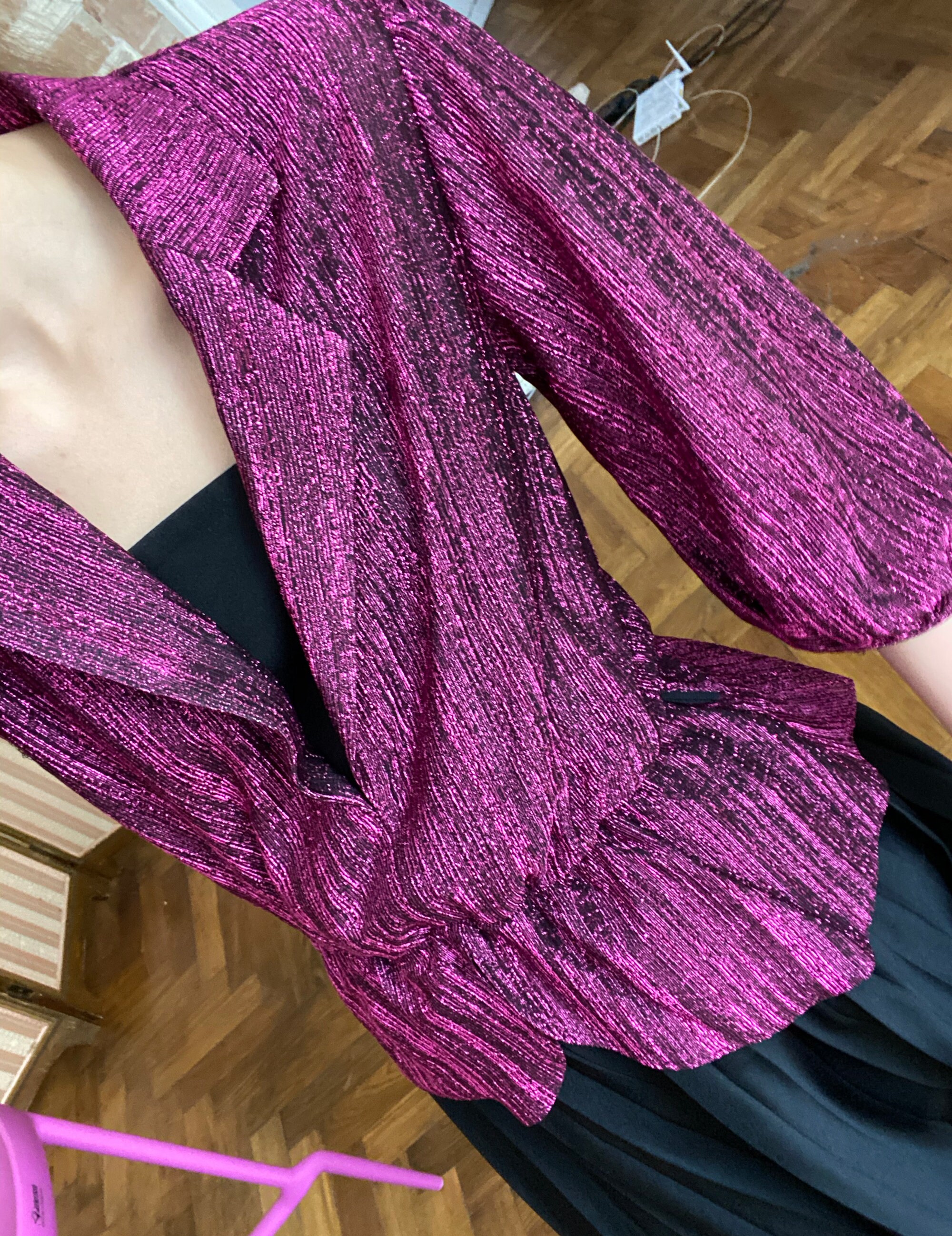 Vintage Lurex Dress With Pleated Skirt and Peplum Etsy