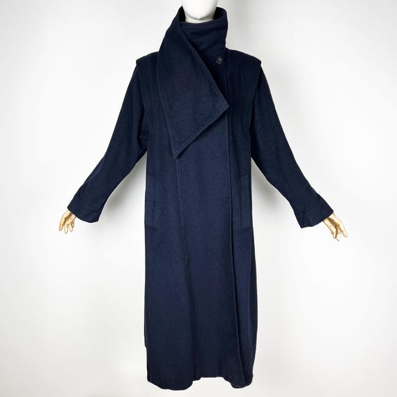 ネイビー ダブルブレスト ウールコート JUNRED pコート ピーコート ダブルブレストウールショートコート