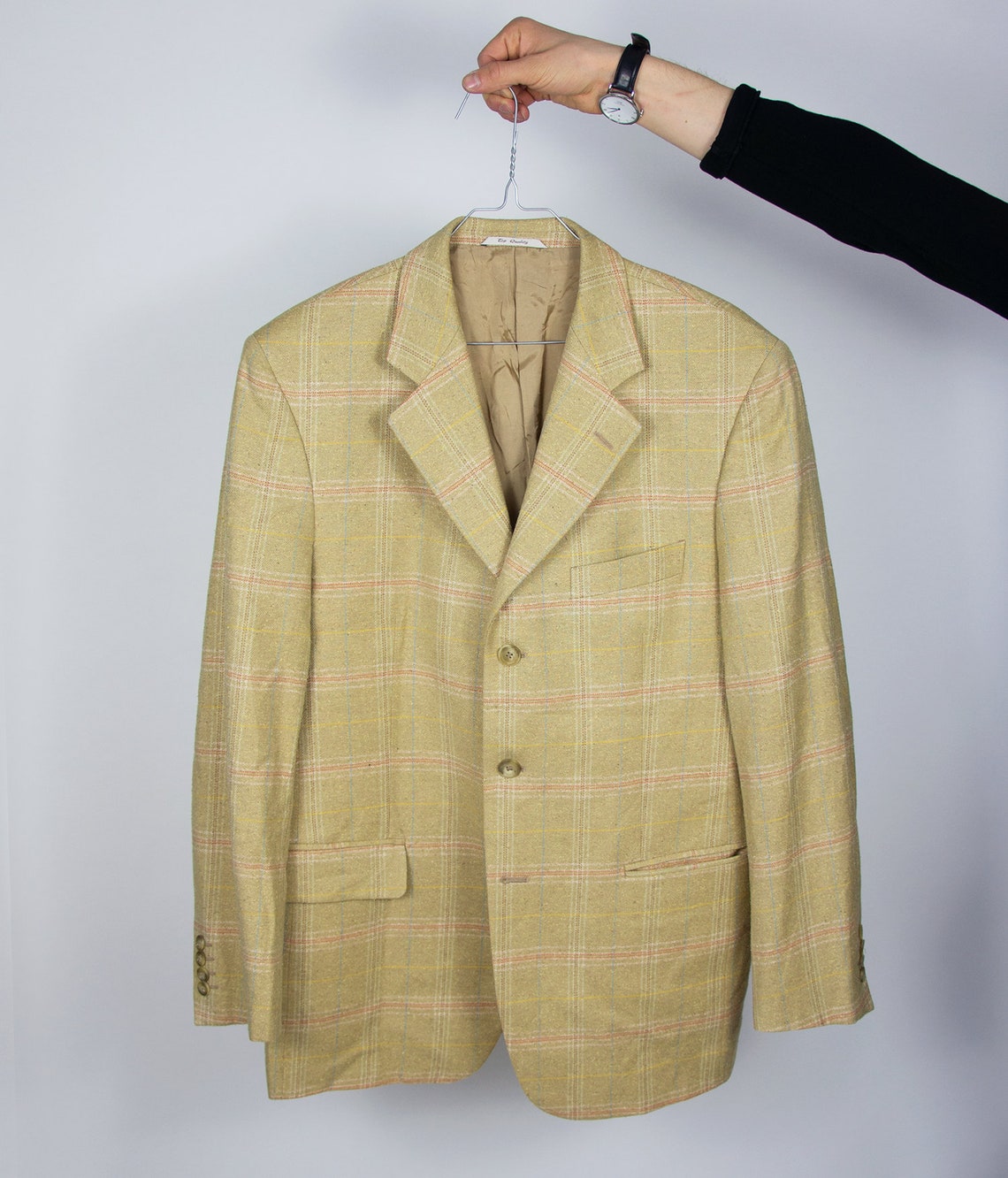 Vintage Men's Sport Jacket Men's Wool Blazer Check - Etsy