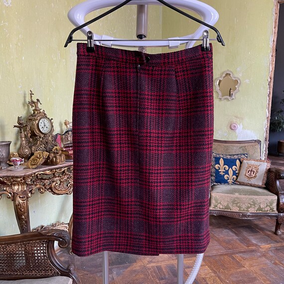 1980's CACHAREL Skirt, Plaid wool short skirt by … - image 8