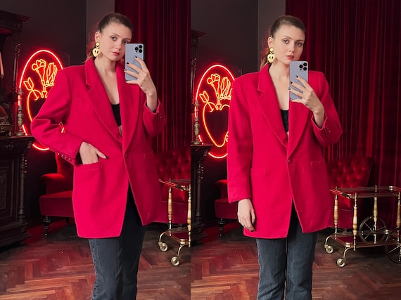 Pink and shop red blazer