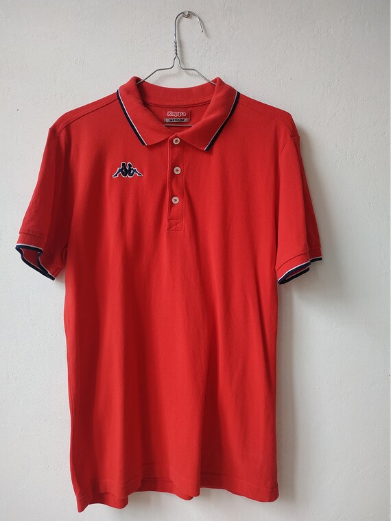 Vintage Men's Kappa Red Polo Shirt 