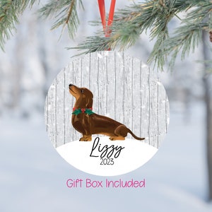 Dachshund Christmas Ornament / Dog Keepsake
