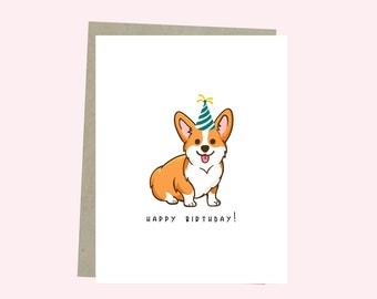 Corgi Birthday Card