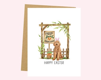 Goldendoodle Easter Card