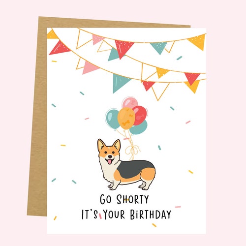 PRINTABLE Birthday Card Corgi Funny Happy Birthday Cards - Etsy
