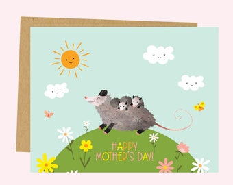 Opossum Mother's Day Card