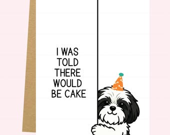 Funny Shih Tzu Dog Birthday Card