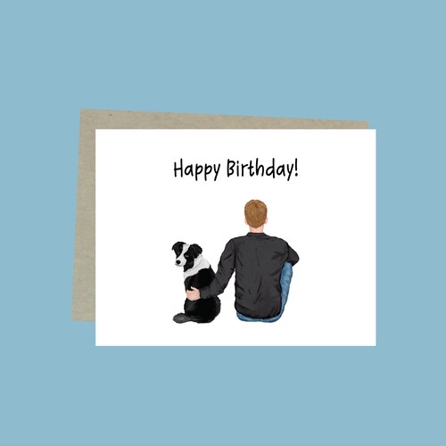 Super Cute Birthday Card From Dog Dog Dad Birthday Card Etsy
