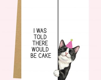 Divertida tarjeta de cumpleaños con un gato esmoquin