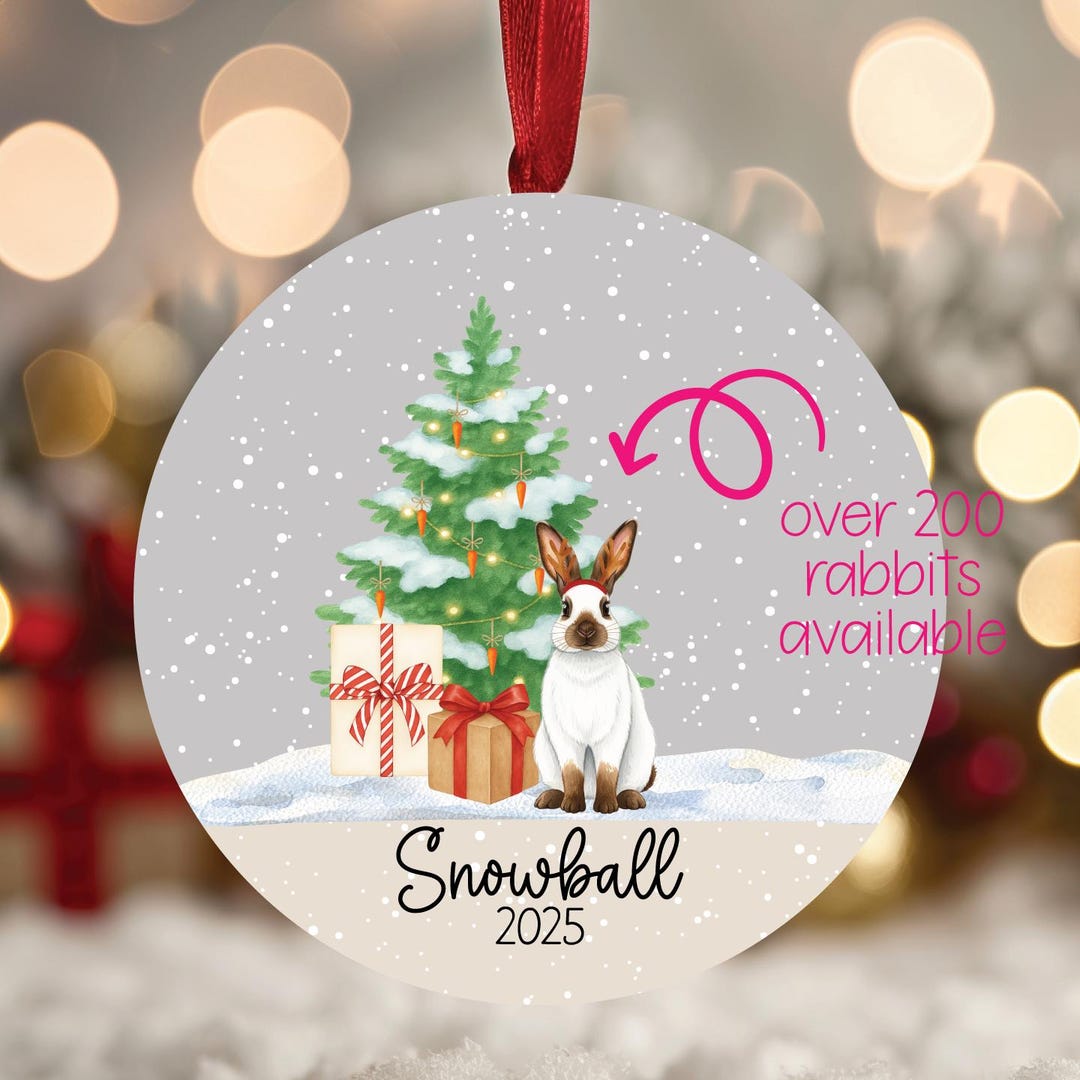Personalized Himalayan Rabbit Ornament - Etsy