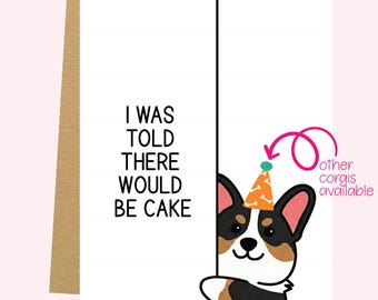 Funny Corgi Dog Birthday Card