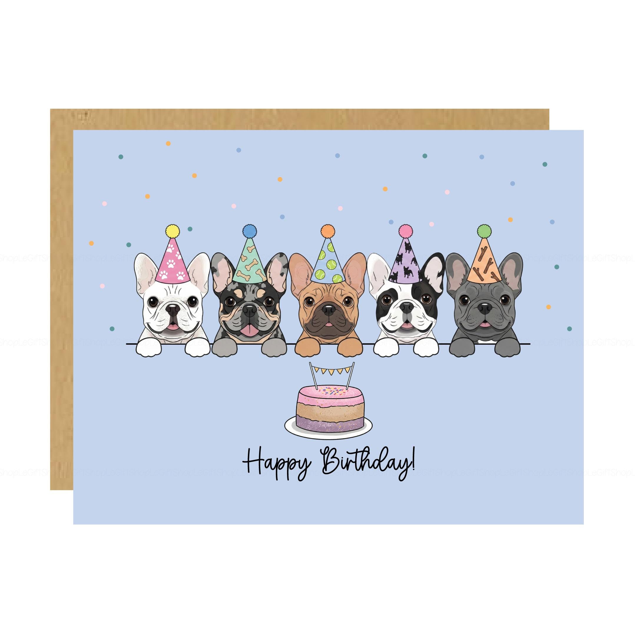 French Bulldog Birthday Card - Etsy