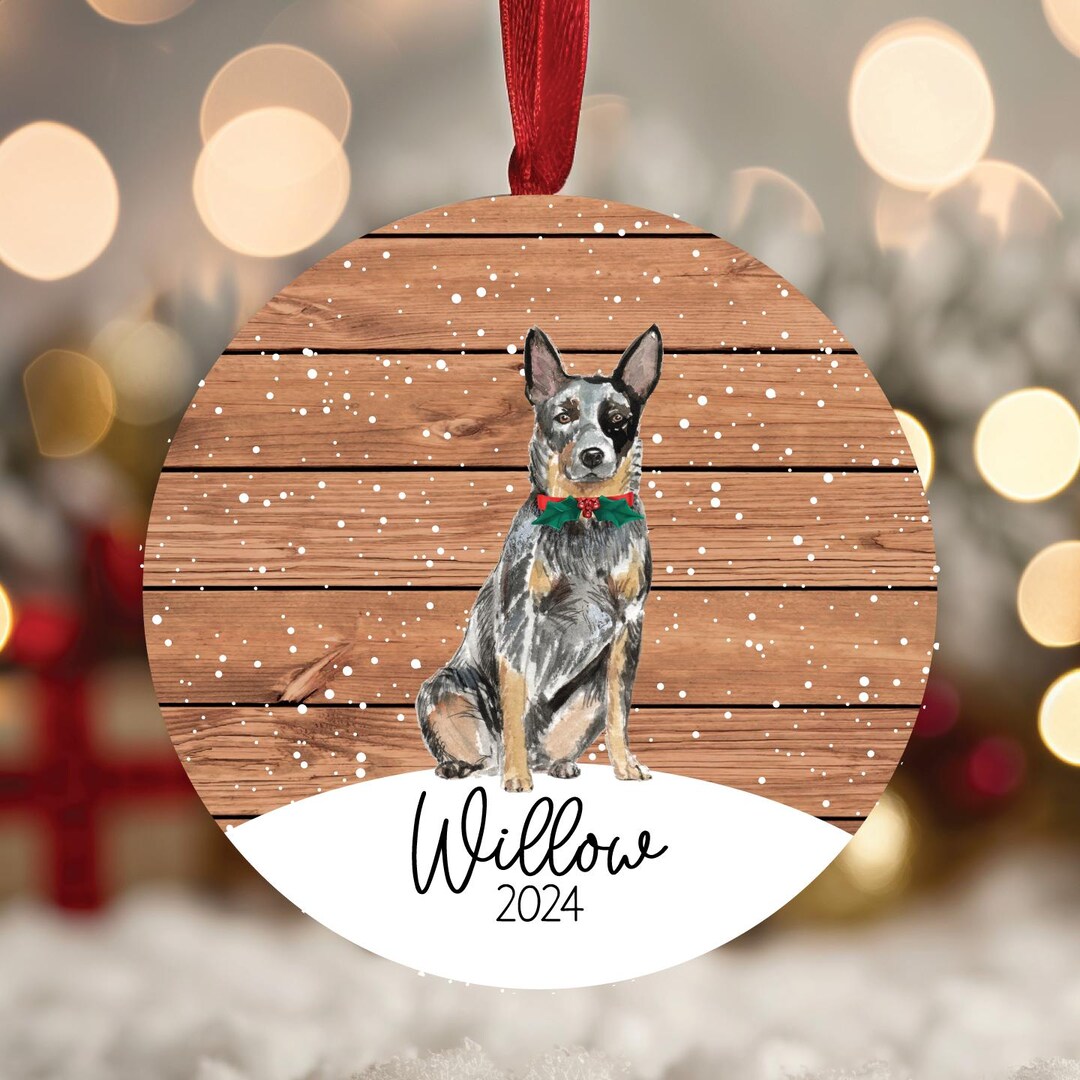 Personalized Blue Heeler Christmas Ornament - Etsy