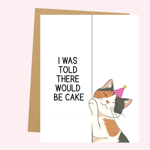 Funny Calico Cat Birthday Card