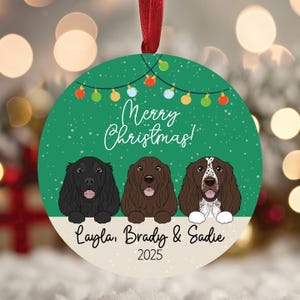 Personalized Field Spaniel Christmas Ornament