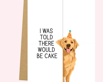 Funny Golden Retriever Birthday Card