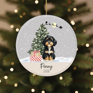 Cavapoo Christmas Ornament / Personalized Gift for Dog Lovers