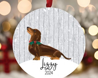 Dachshund Christmas Ornament / Dog Keepsake