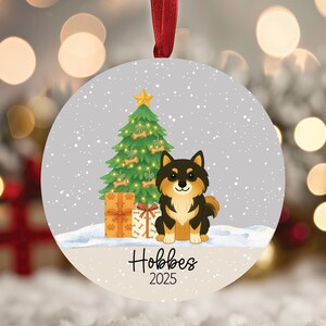 Finnish Lapphund Dog Personalized Ornament, Custom Pet Name Christmas Gift, Different Breeds Available