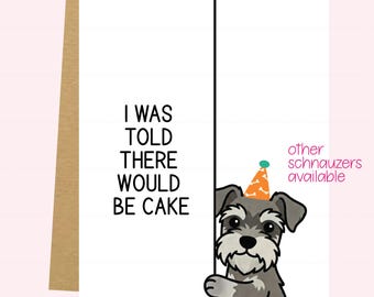 Funny Schnauzer Dog Birthday Card