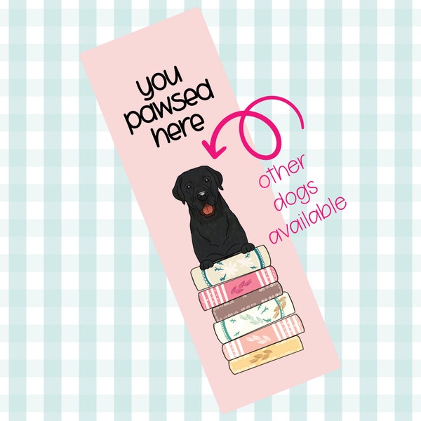 Personalized Labrador Laminated Bookmark