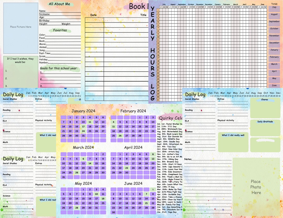 Homeschool Student Log, Homeschool Planner, Student Log Book