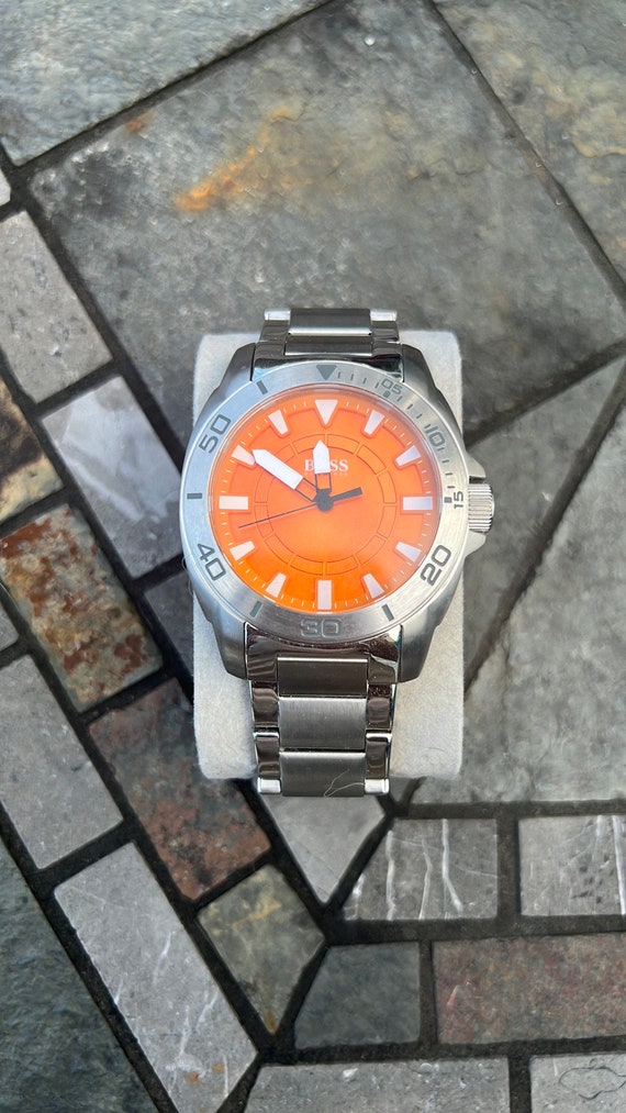 Hugo boss top orange silver watch