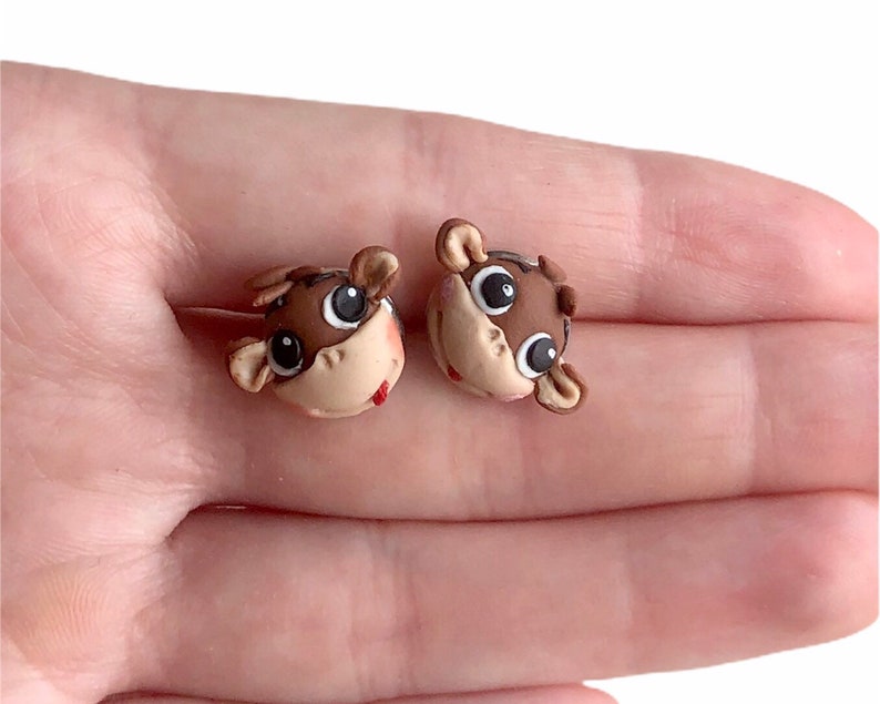 Monkeys Stud Earrings / Cute Animals Earrings / Cute Monkey Earrings Made From Polymer Clay / Cute Clay Earrings for Her - .br Monkeys Stud Earrings / Cute Animals Earrings / Cute Monkey Earrings Made From Polymer Clay / Cute Clay Earrings for Her - .br